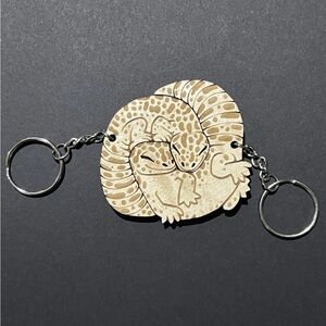 Interlocking Leopard Gecko Keychains - Friendship/Relationship matching keychain